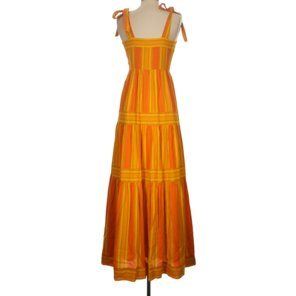 A Loves A Tier Print Square Neck Sleeveless Maxi Dress Size L MSRP $129 - Picture 4 of 7